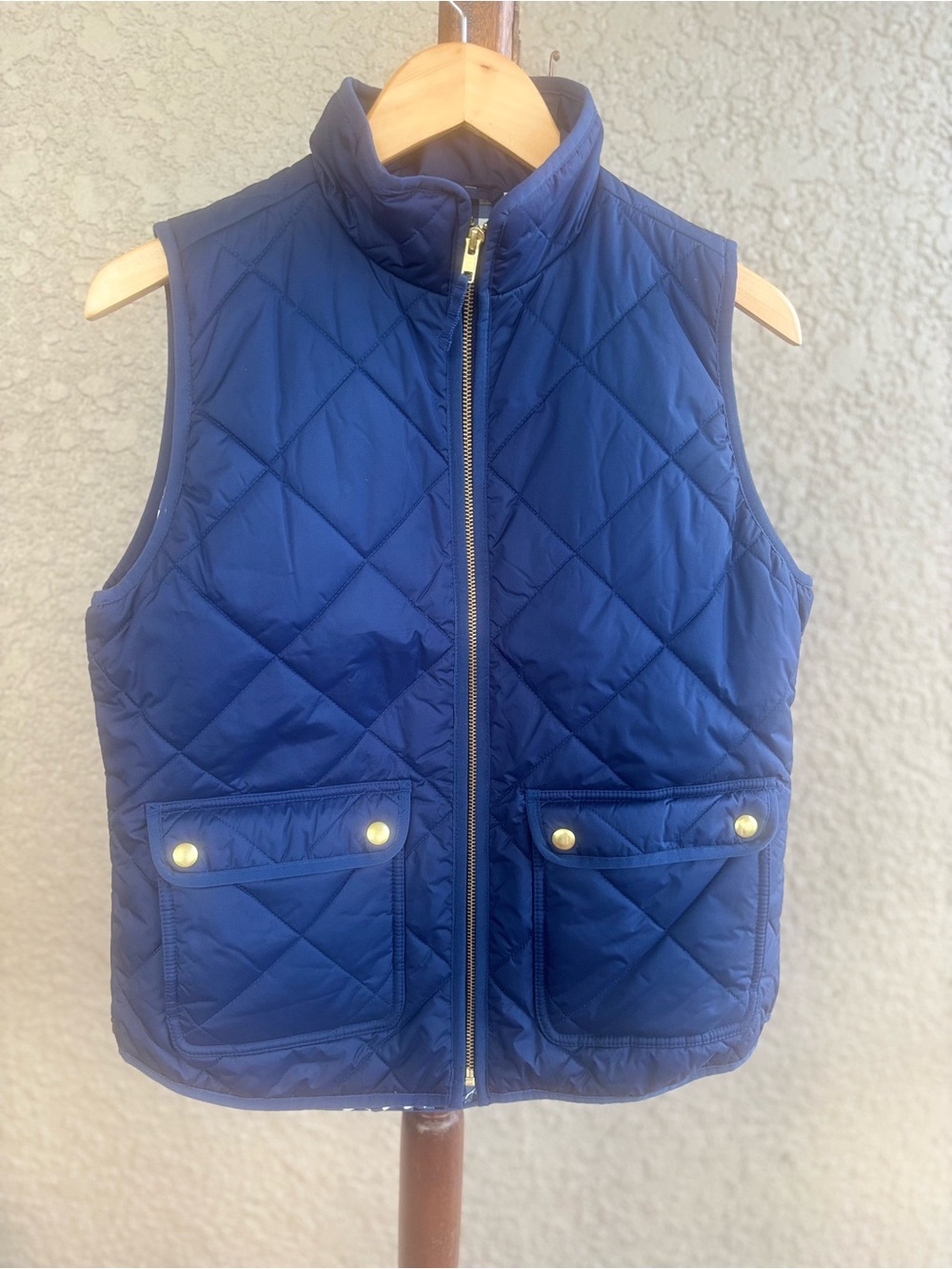 J. Crew Navy Quilted Puffer Vest